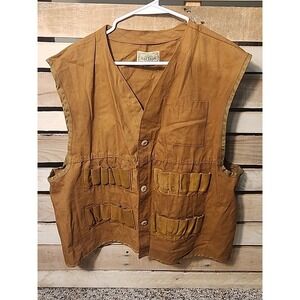 Vtg Saf-T-Bak Hunting Small Game Vest Canvas Game Pouch Men's M Vintage USA